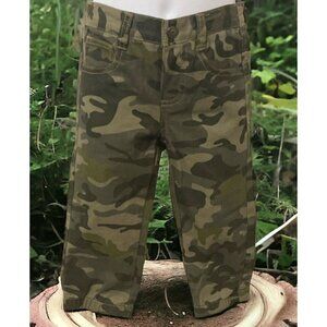 COOGI Kids Jogger Jeans Boys Size 18M Green Camouflage Flat Front Tapered Leg